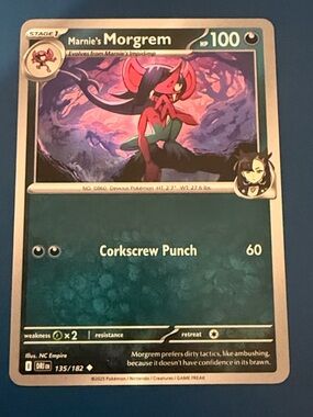 Marnie's Morgrem Pokémon Card - Stage 1 (135/182)